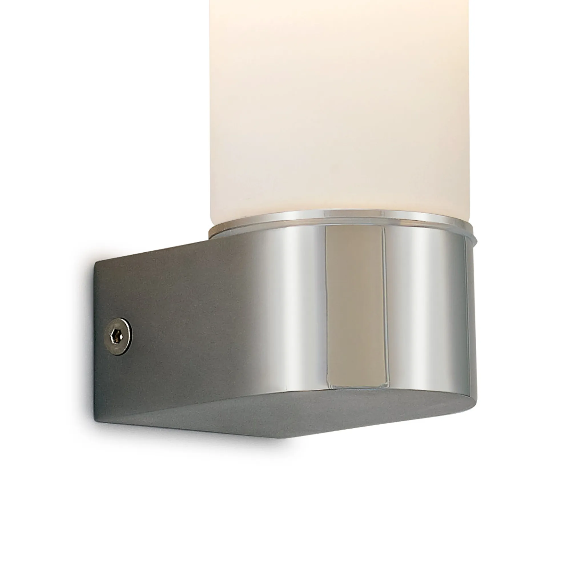 Tasso Glass IP44 1 Light Wall Lamp Polished Chrome D0387  Deco Tasso